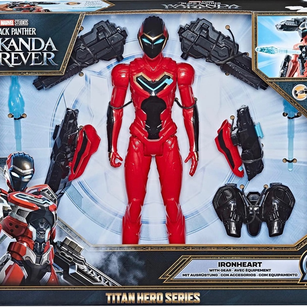 Marvel Studios Black Panther Wakanda Forever Ironheart + gear ,12" action figure